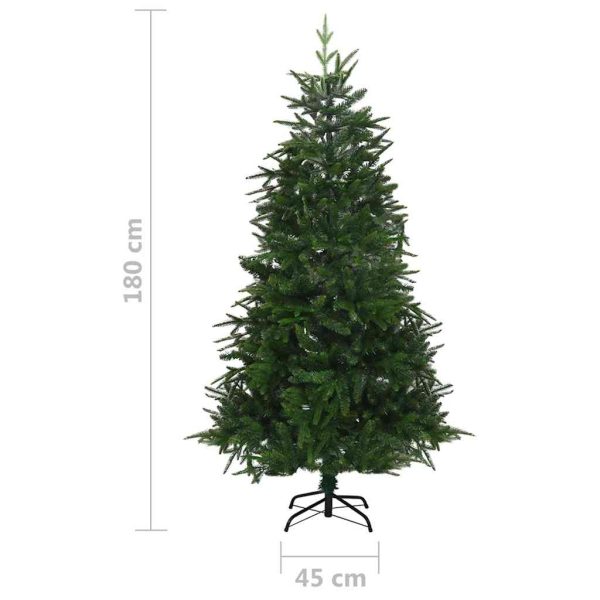 Árvore Natal artificial c/ luzes LED/bolas 180 cm PVC/PE verde - Image 11