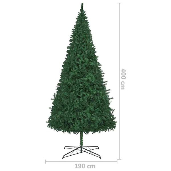 Árvore Natal artificial pré-iluminada c/ bolas/LEDs 400cm verde - Image 11