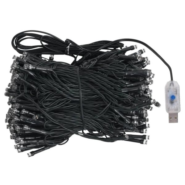Árvore Natal artificial pré-iluminada c/bolas/LEDs 500cm branco - Image 10