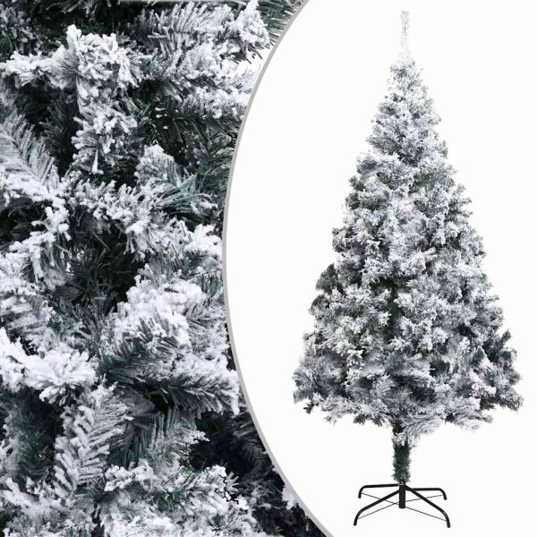 Árvore de Natal artificial c/ luzes LED/bolas/neve 400 cm verde - Image 2