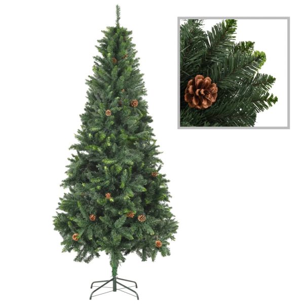 Árvore Natal artificial pré-iluminada c/ bolas e pinhas 210 cm - Image 2
