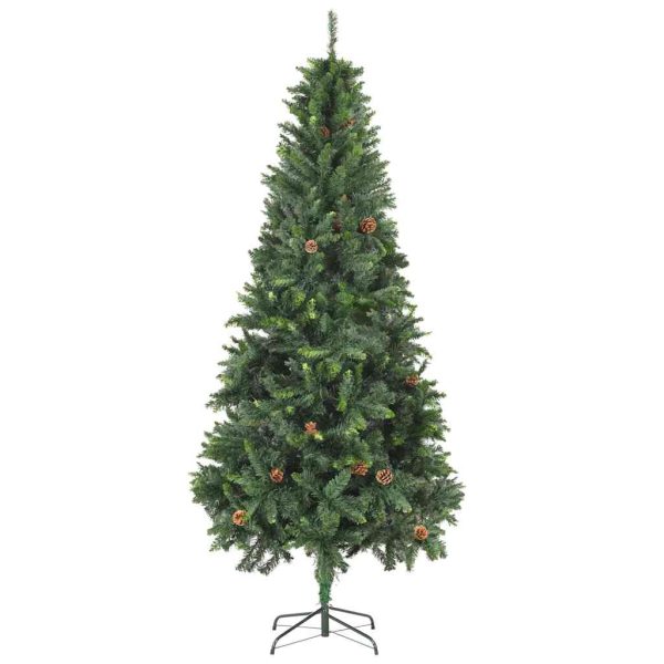 Árvore Natal artificial pré-iluminada c/ bolas e pinhas 210 cm - Image 3