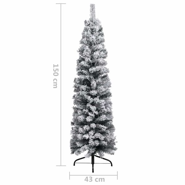 Árvore Natal artificial fina pré-iluminada c/ bolas 150cm verde - Image 11