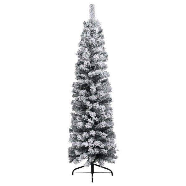 Árvore Natal artificial fina pré-iluminada c/ bolas 150cm verde - Image 3