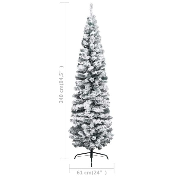 Árvore Natal artificial fina pré-iluminada c/ bolas 240cm verde - Image 11