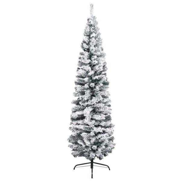 Árvore Natal artificial fina pré-iluminada c/ bolas 240cm verde - Image 3