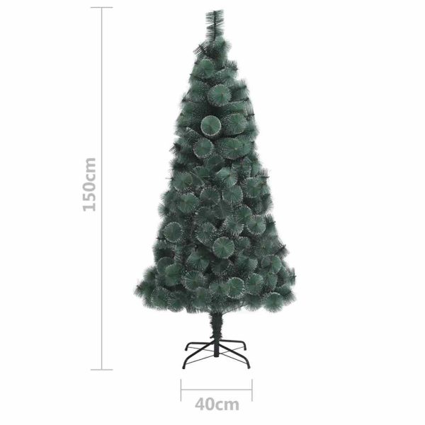 Árvore Natal artificial c/ luzes LED/bolas 150 cm PVC/PE verde - Image 11