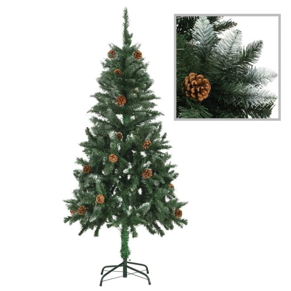 Árvore Natal artificial pré-iluminada c/ bolas e pinhas 150 cm - Image 2