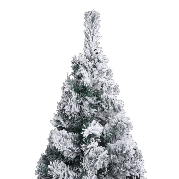 Árvore Natal artificial fina pré-iluminada c/ bolas 150cm verde - Image 4