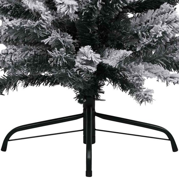 Árvore Natal artificial fina pré-iluminada c/ bolas 150cm verde - Image 5