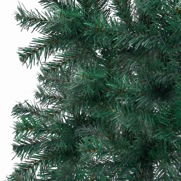 Árvore Natal artif. canto c/ luzes LED/bolas 150 cm PVC verde - Image 4