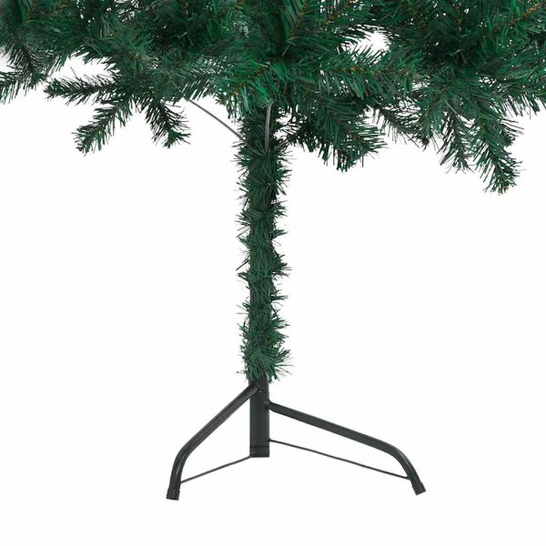 Árvore Natal artif. canto c/ luzes LED/bolas 240 cm PVC verde - Image 3