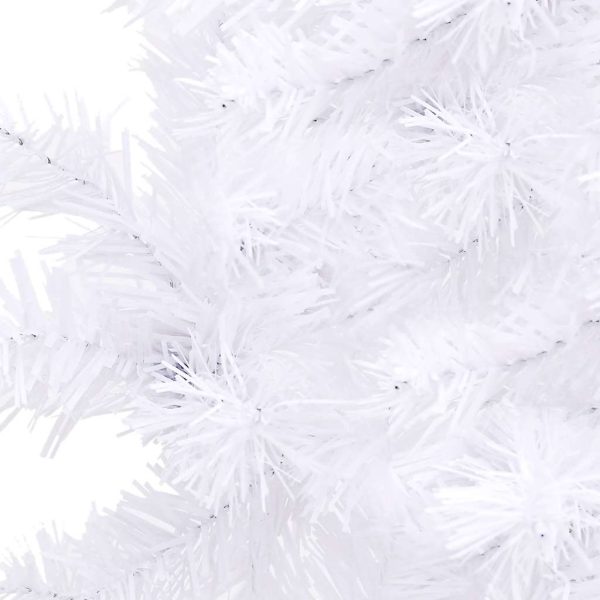 Árvore Natal artif. canto c/ luzes LED/bolas 150 cm PVC branco - Image 3