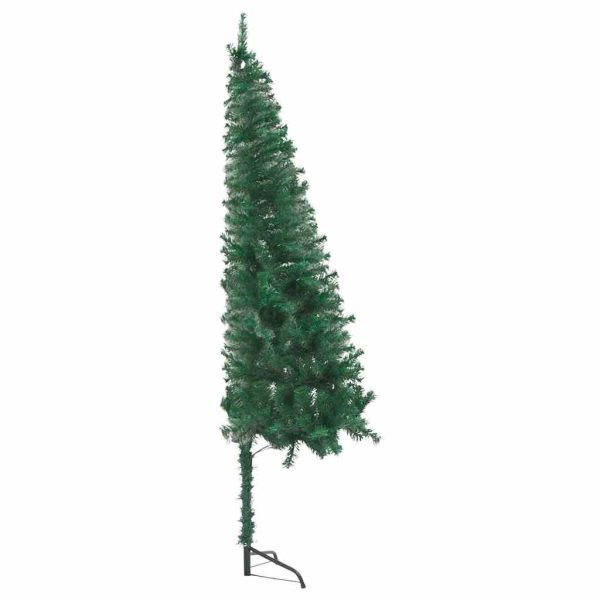 Árvore Natal artif. canto c/ luzes LED/bolas 240 cm PVC verde - Image 2