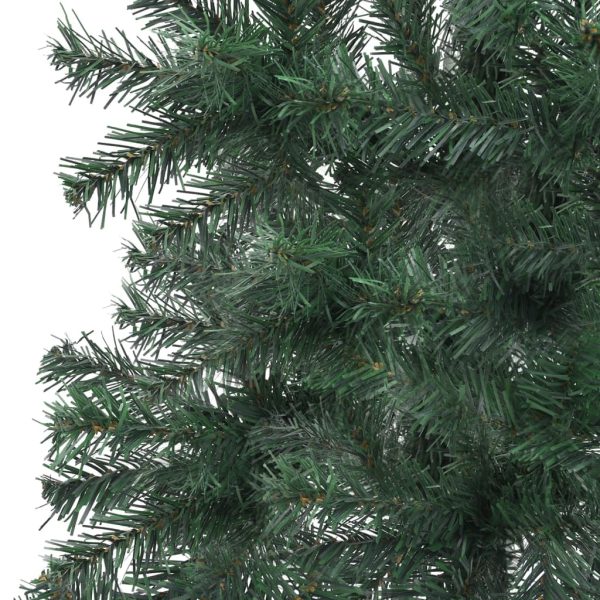 Árvore Natal artif. canto c/ luzes LED/bolas 240 cm PVC verde - Image 5