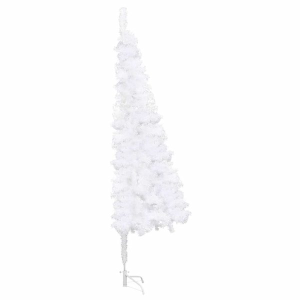 Árvore Natal artif. canto c/ luzes LED/bolas 240 cm PVC branco - Image 2