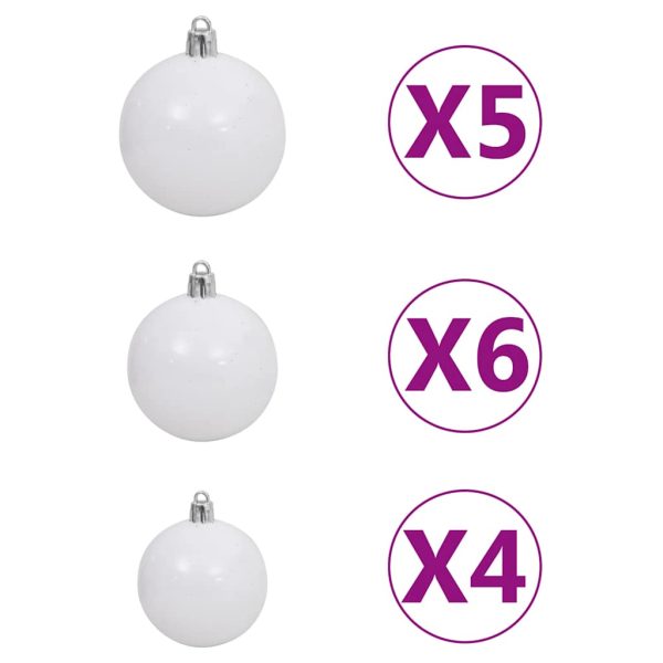 Árvore Natal artif. canto c/ luzes LED/bolas 150 cm PVC verde - Image 10