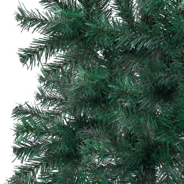 Árvore Natal artif. canto c/ luzes LED/bolas 240 cm PVC verde - Image 6