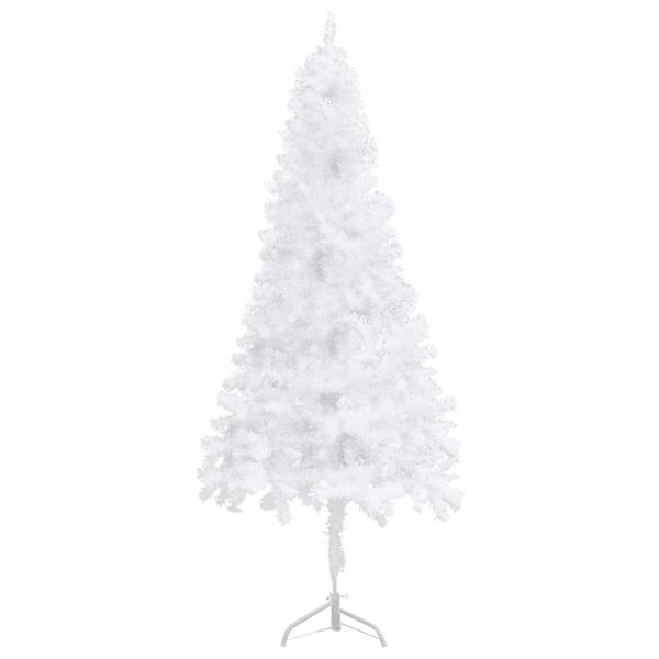 Árvore Natal artif. canto c/ luzes LED/bolas 150 cm PVC branco - Image 2