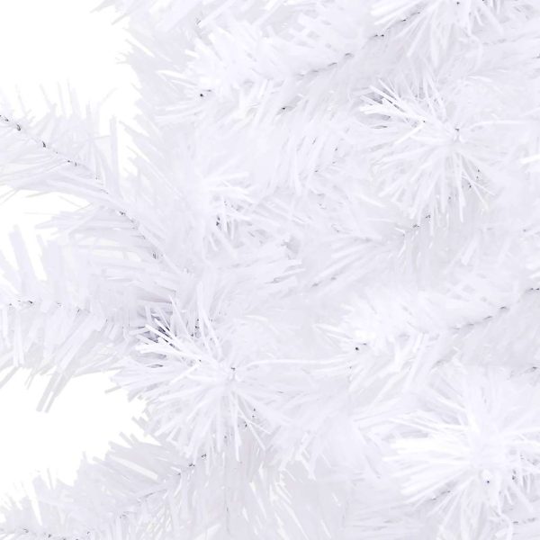 Árvore Natal artif. canto c/ luzes LED/bolas 210 cm PVC branco - Image 6