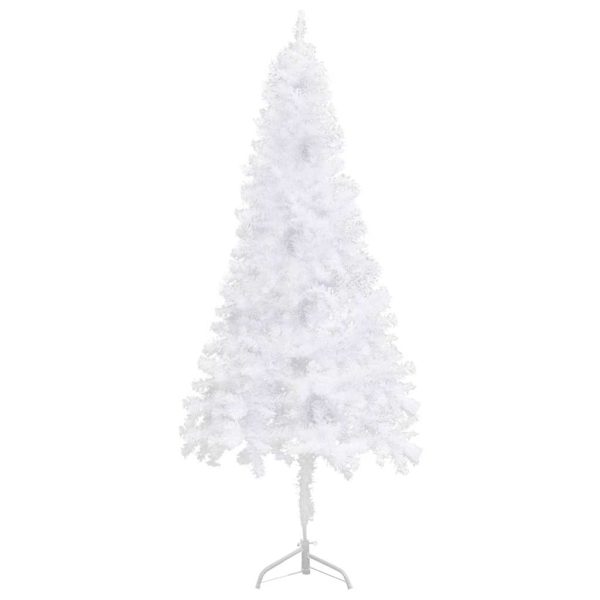 Árvore Natal artif. canto c/ luzes LED/bolas 240 cm PVC branco - Image 2