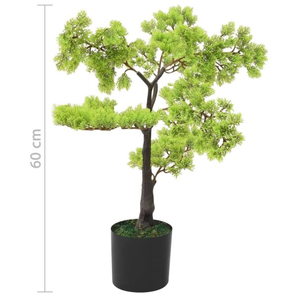 Bonsai cipreste artificial com vaso 60 cm verde - Image 7
