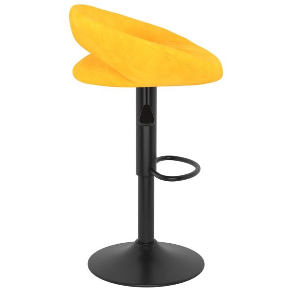 vidaXL Bancos de bar 2 pcs veludo amarelo mostarda - Image 4