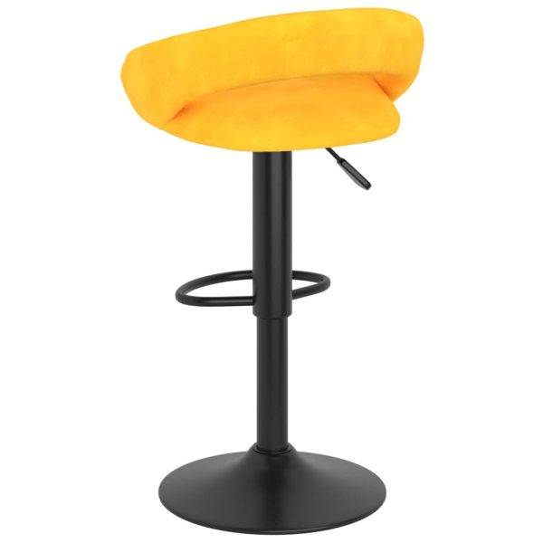 vidaXL Bancos de bar 2 pcs veludo amarelo mostarda - Image 5