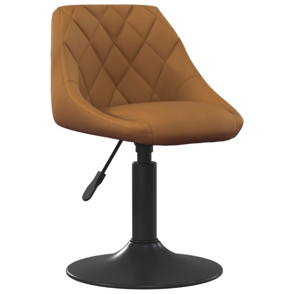 vidaXL Cadeiras de jantar giratórias 2 pcs veludo castanho - Image 2