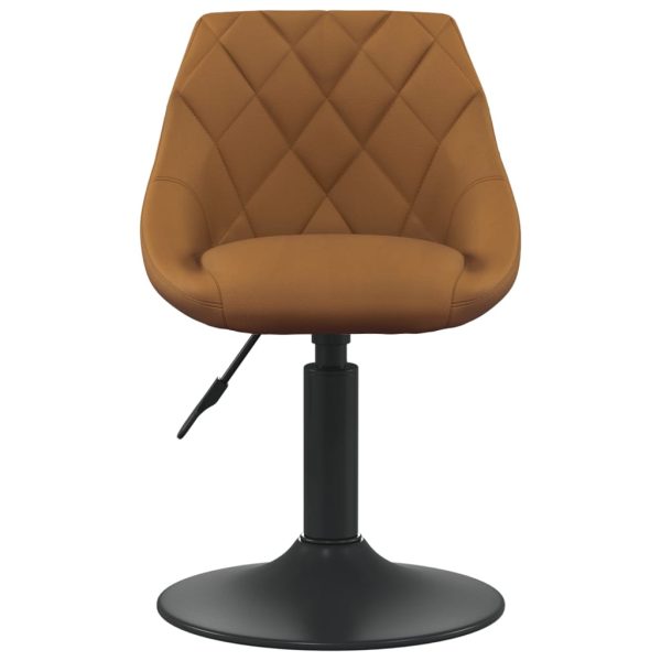vidaXL Cadeiras de jantar giratórias 2 pcs veludo castanho - Image 3