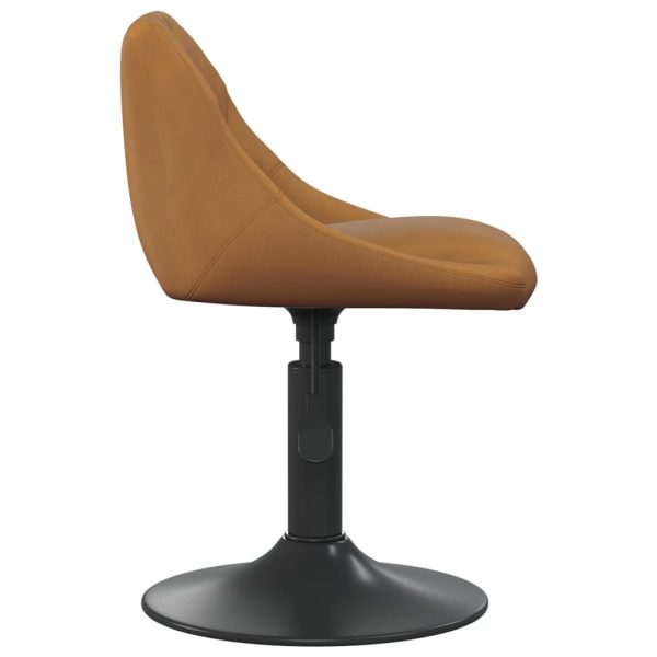 vidaXL Cadeiras de jantar giratórias 2 pcs veludo castanho - Image 4