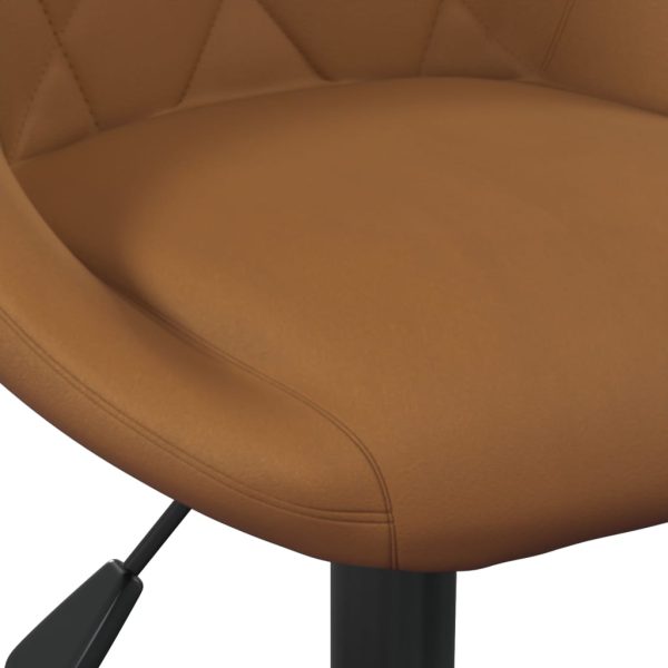vidaXL Cadeiras de jantar giratórias 2 pcs veludo castanho - Image 7