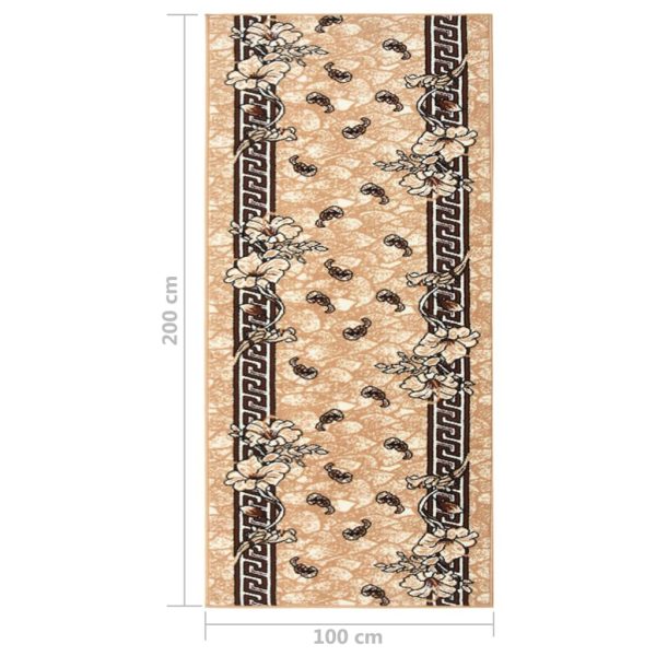 Passadeira 100x200 cm polipropileno bege - Image 6