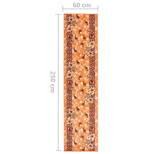 Passadeira 60x250 cm polipropileno terracota - Image 6