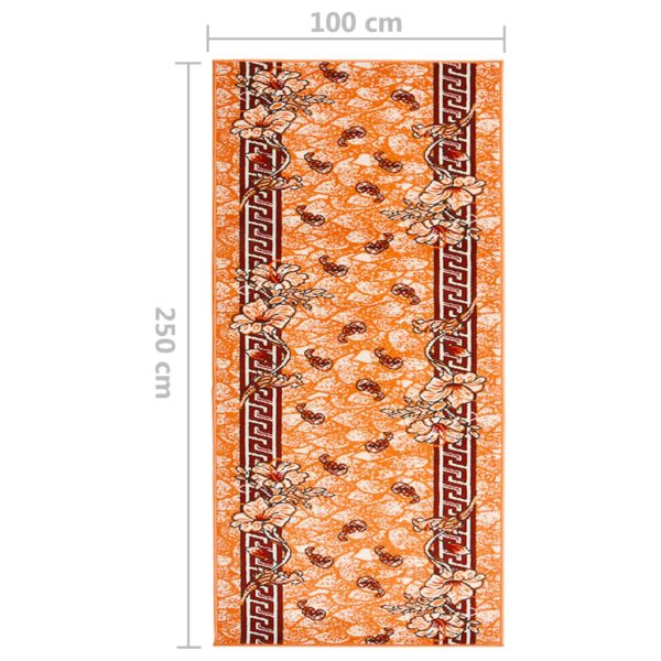 Passadeira 100x250 cm polipropileno terracota - Image 6