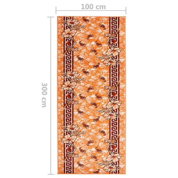 Passadeira 100x300 cm polipropileno terracota - Image 6