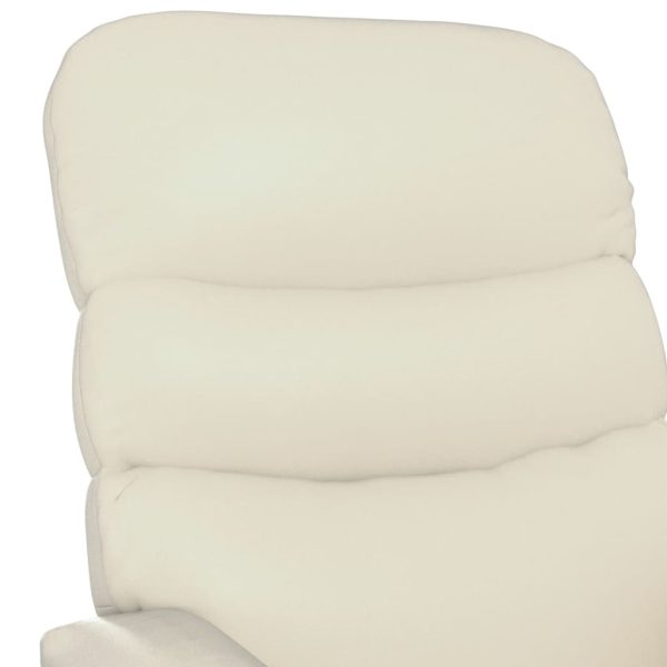 Poltrona reclinável elétrica couro artificial cor creme - Image 7