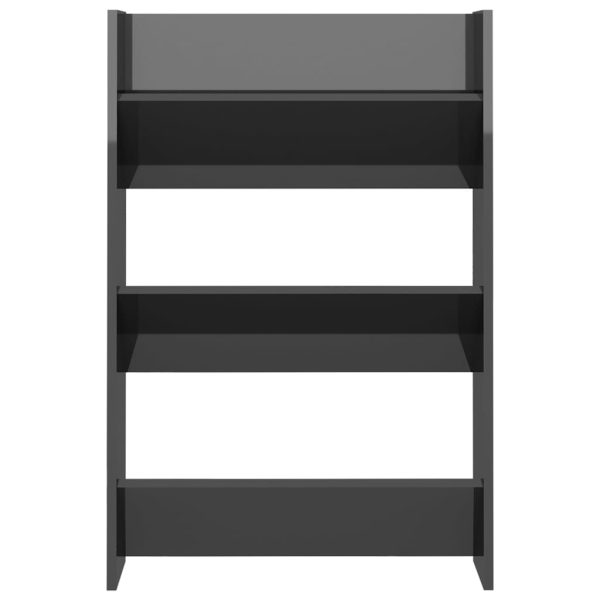 Sapateiras de parede 2pcs 60x18x90 cm contrapl. cinza brilhante - Image 6