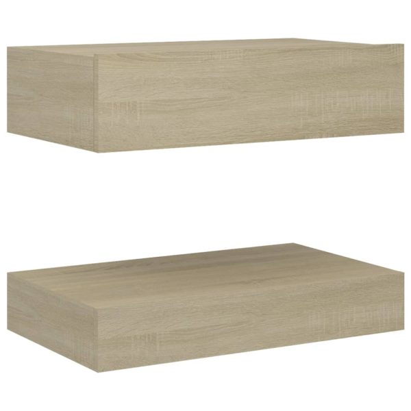 Mesa de cabeceira 60x35 cm contraplacado carvalho sonoma - Image 3
