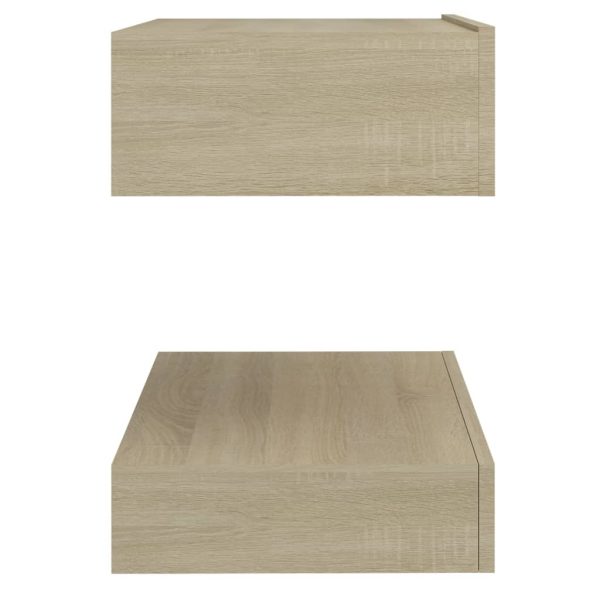 Mesa de cabeceira 60x35 cm contraplacado carvalho sonoma - Image 6
