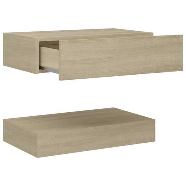 Mesa de cabeceira 60x35 cm contraplacado carvalho sonoma - Image 7