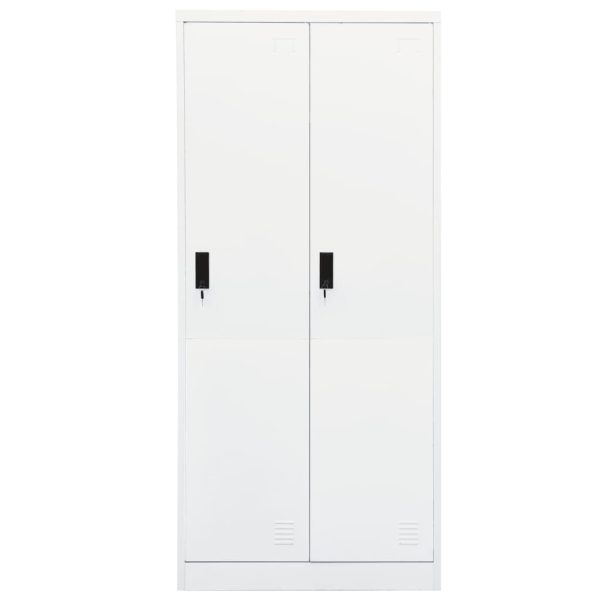Roupeiro 80x50x180 cm aço branco - Image 2