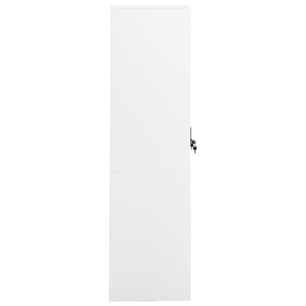 Roupeiro 80x50x180 cm aço branco - Image 3