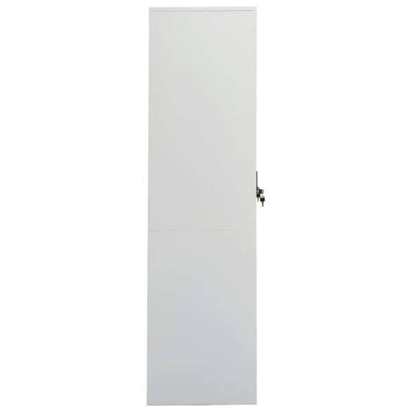 Roupeiro 80x50x180 cm aço cinzento-claro - Image 3