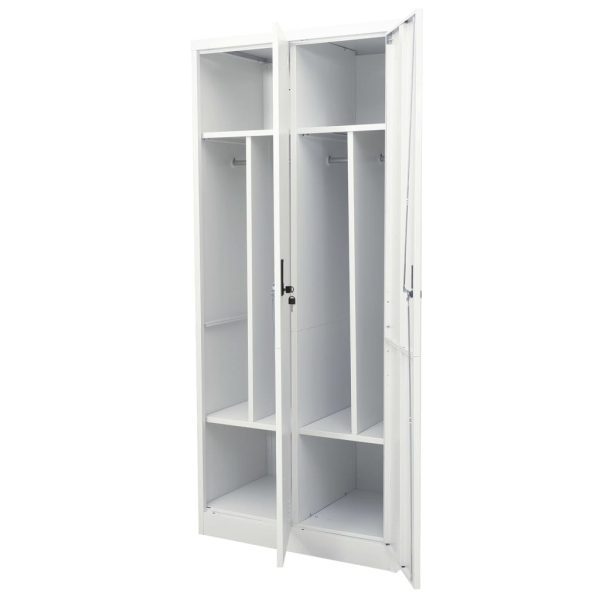 Roupeiro 80x50x180 cm aço cinzento-claro - Image 6