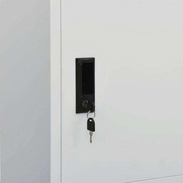 Roupeiro 80x50x180 cm aço cinzento-claro - Image 8