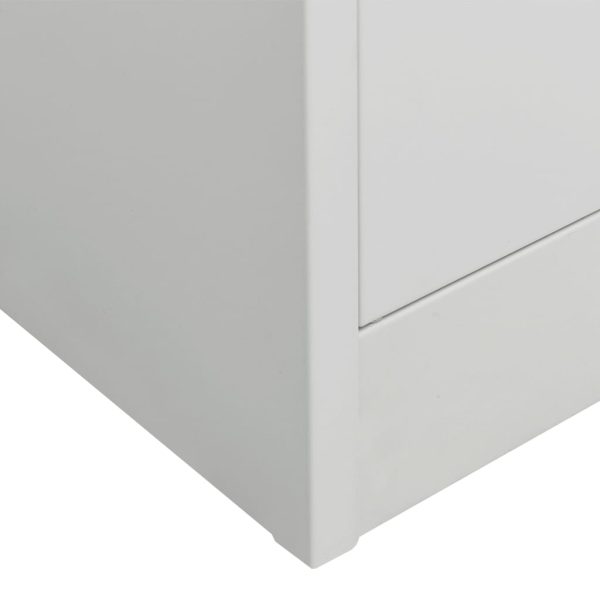 Roupeiro 80x50x180 cm aço cinzento-claro - Image 9