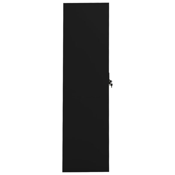 Roupeiro 80x50x180 cm aço preto - Image 3