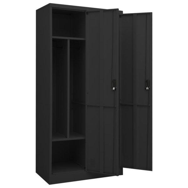 Roupeiro 80x50x180 cm aço antracite - Image 5