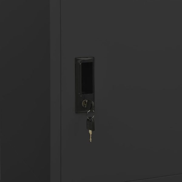 Roupeiro 80x50x180 cm aço antracite - Image 8